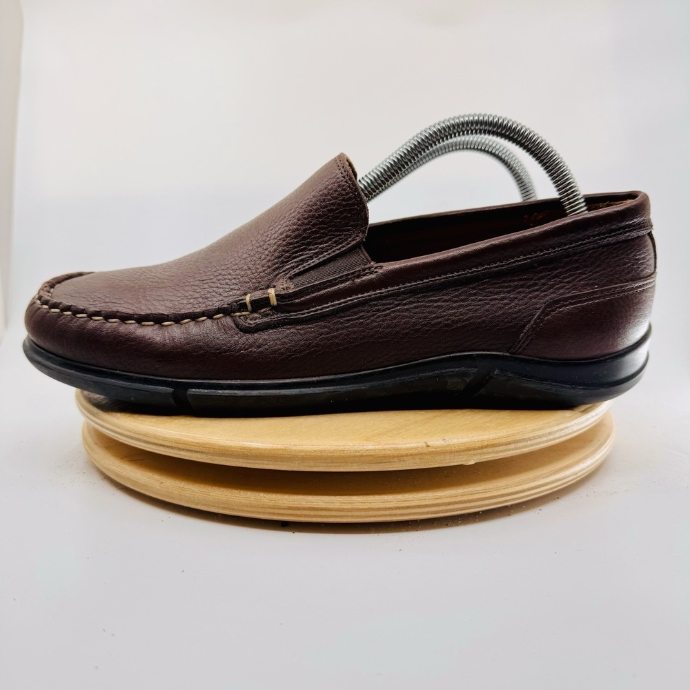 Allen Edmonds Miles 5184 Loafers Shoes Mens 8D Brown Pebbled Leather Venetian